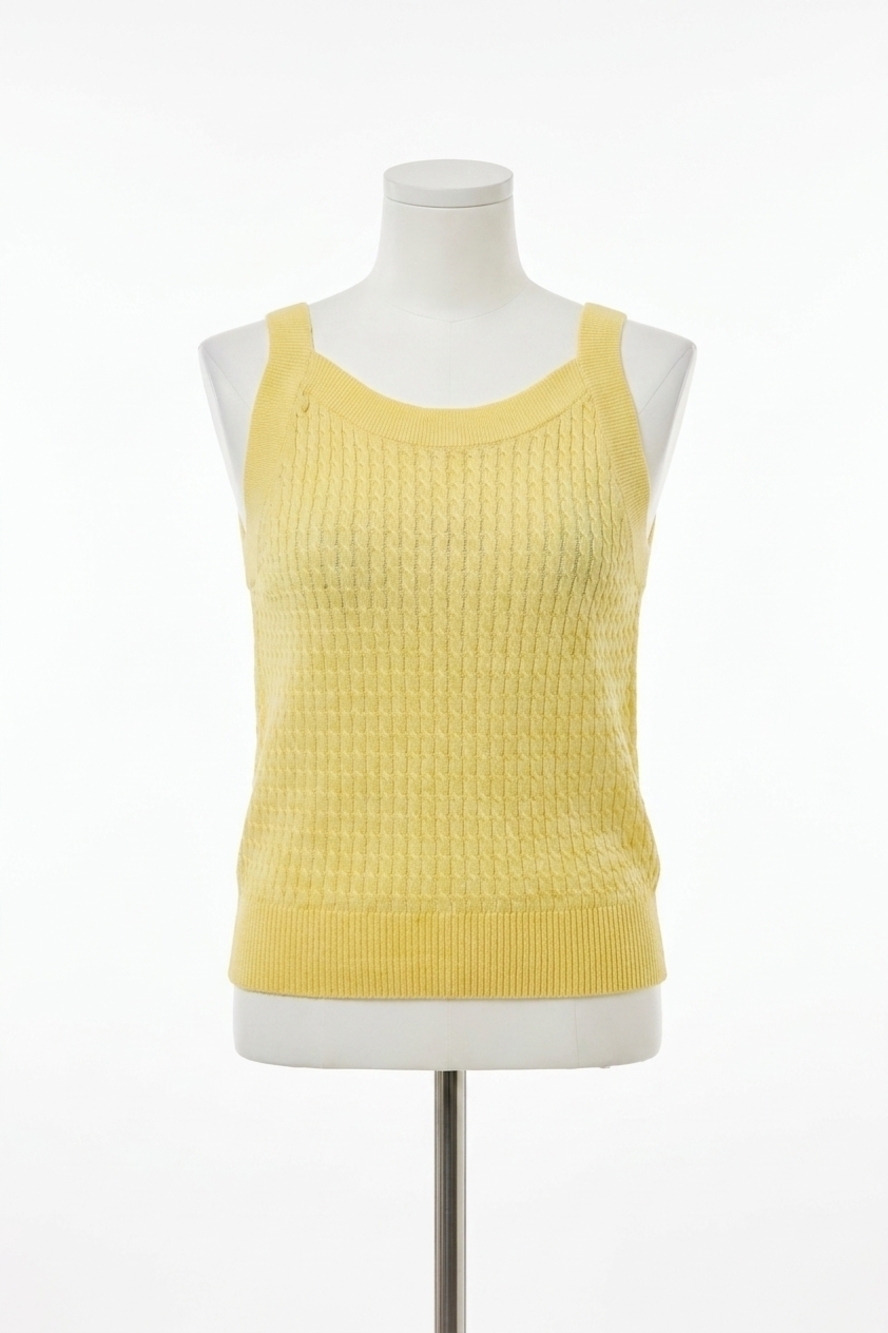 NEW LILLA P mini cable tank top in lemon